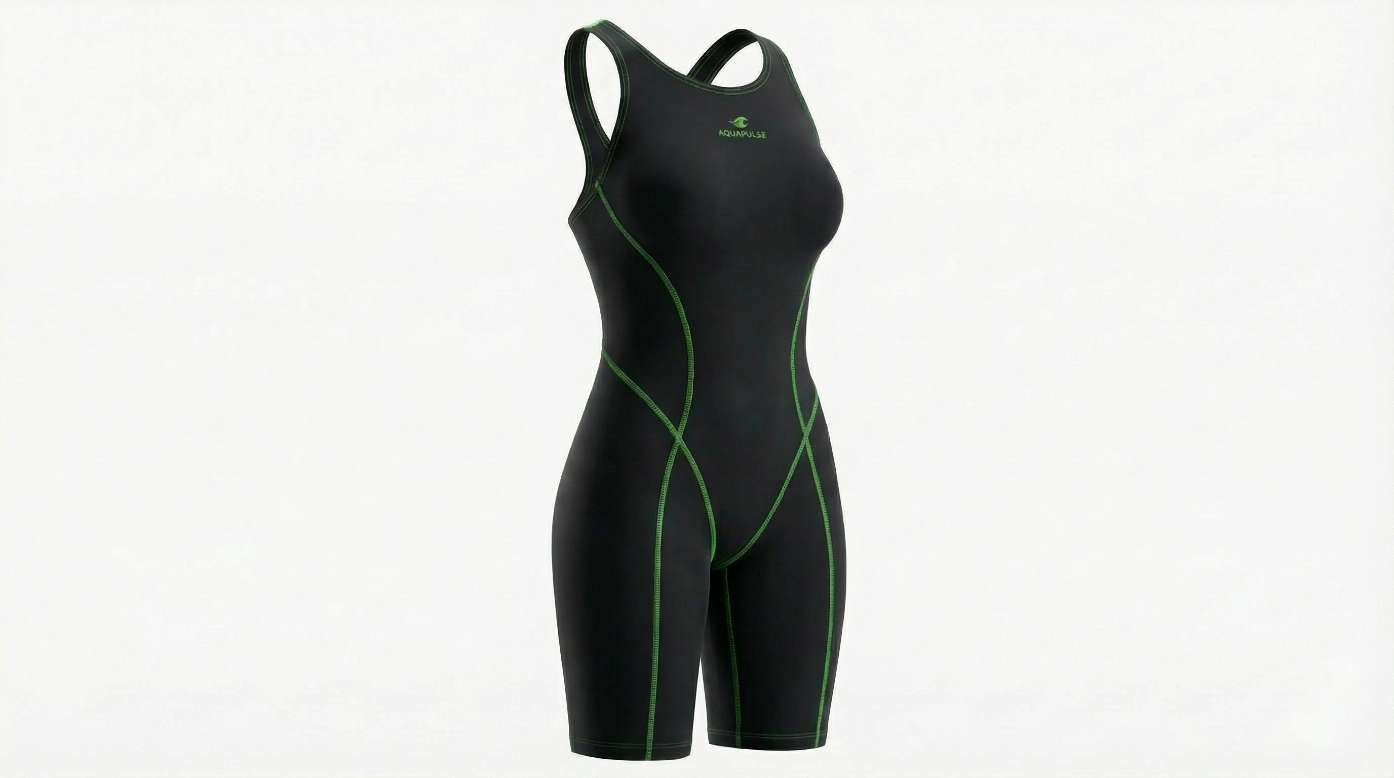AquaPulse Racing Kneeskin — Italian CARVICO Revolutional™ Fabric | Compression Fit | Girls & Women's Competition Swimsuit