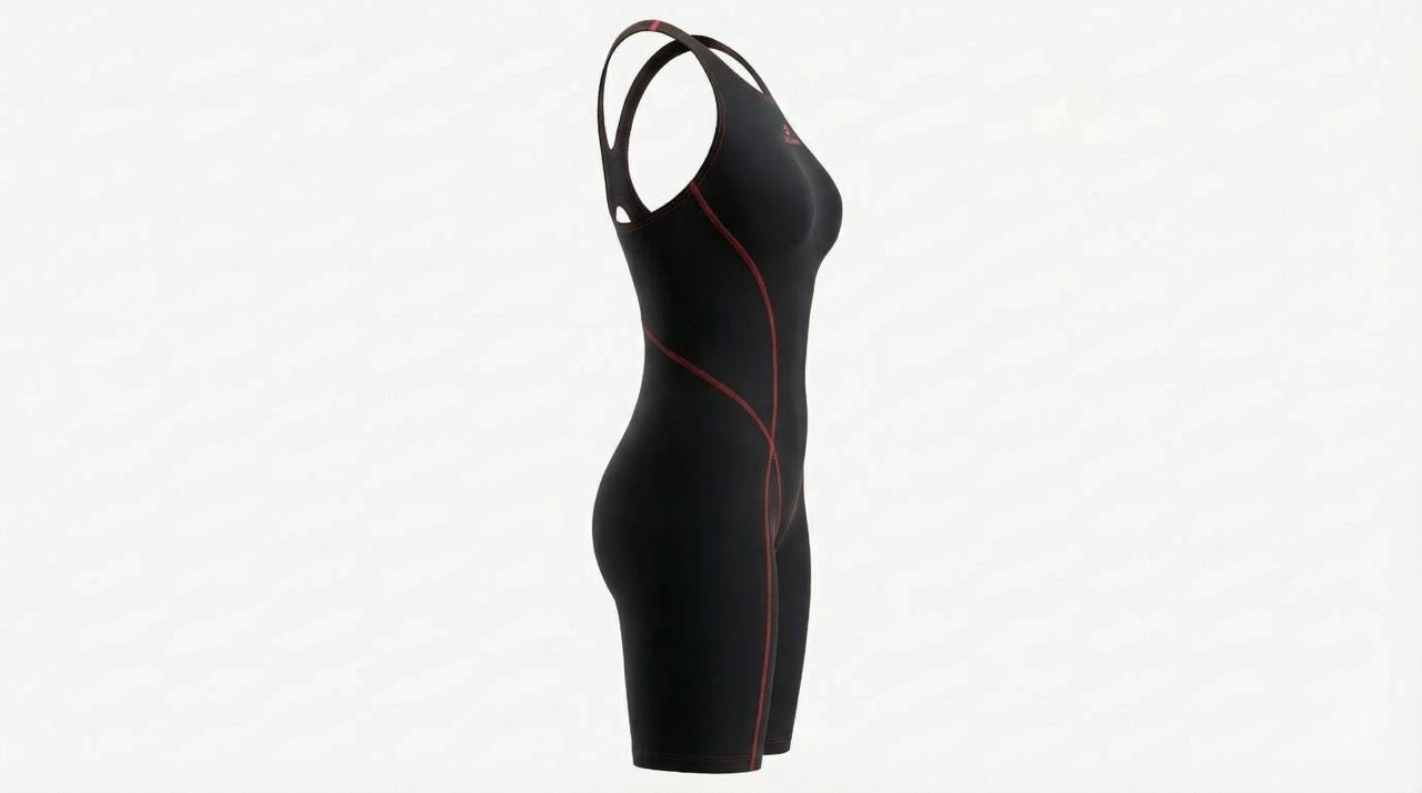 AquaPulse Racing Kneeskin — Italian CARVICO Revolutional™ Fabric | Compression Fit | Girls & Women's Competition Swimsuit