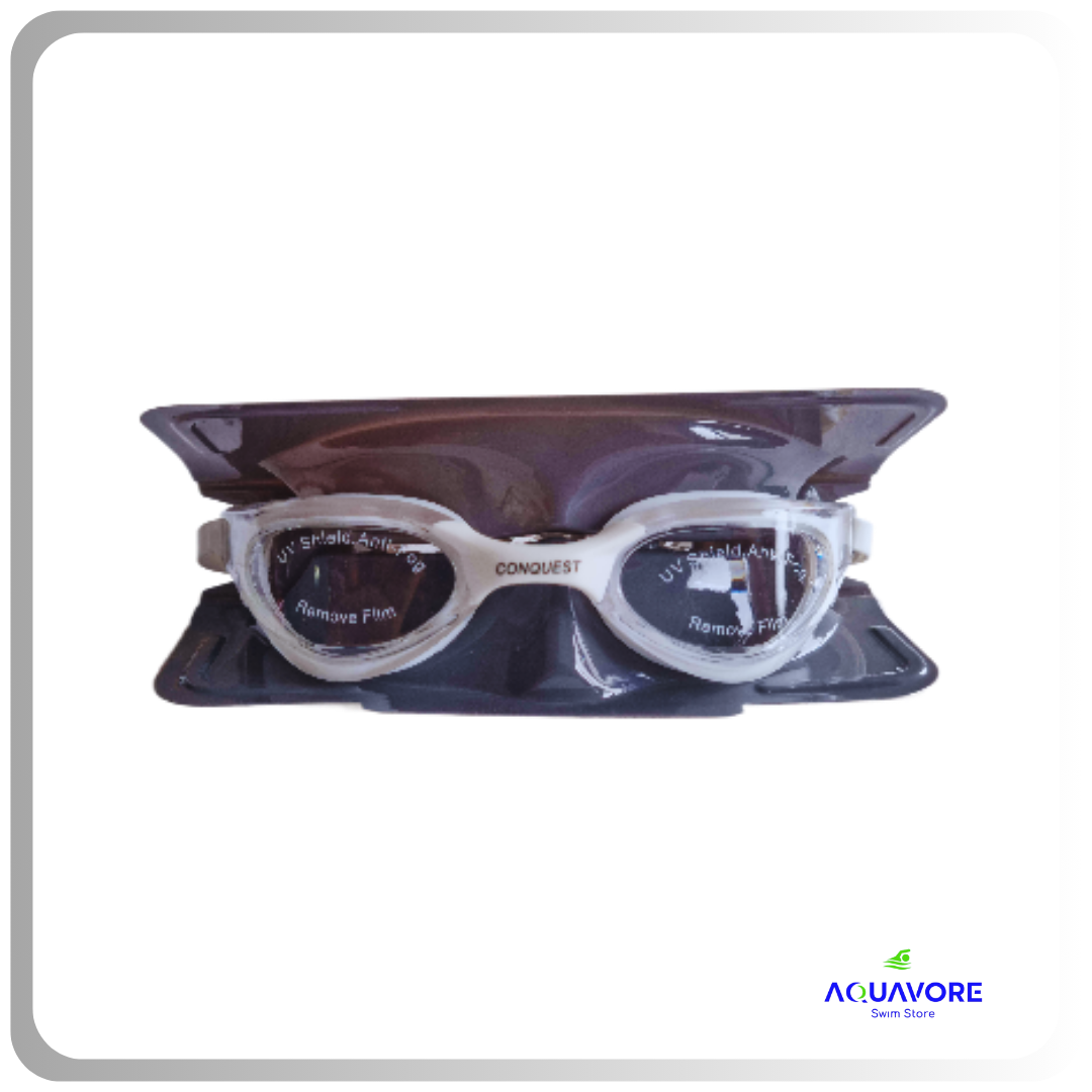 Conquest ProConquest ProConquest Swimming Goggles - Train &amp; Compete with Confidence
Maximize your performance with Conquest goggles. Anti-fog, UV protection, superior fit, and a fancy p