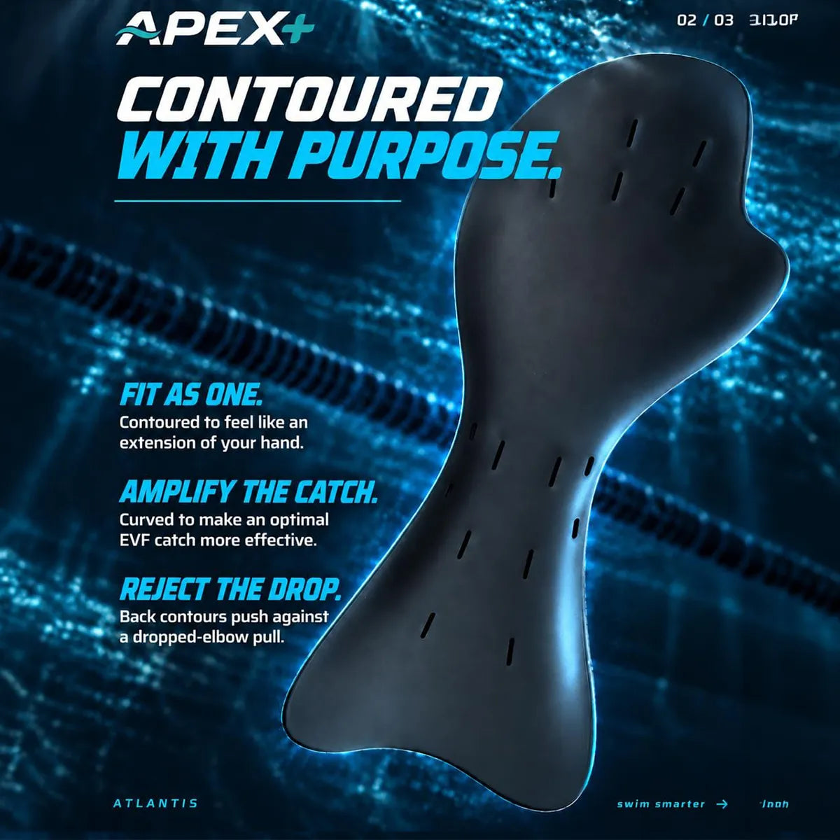 Atlantis APEX+ Contoured Swim Hand Paddle