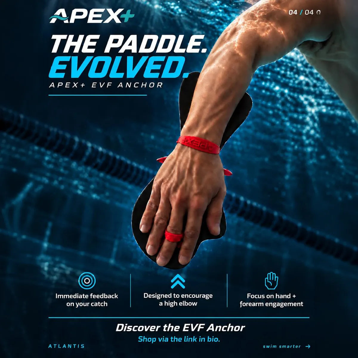 Atlantis APEX+ Contoured Swim Hand Paddle