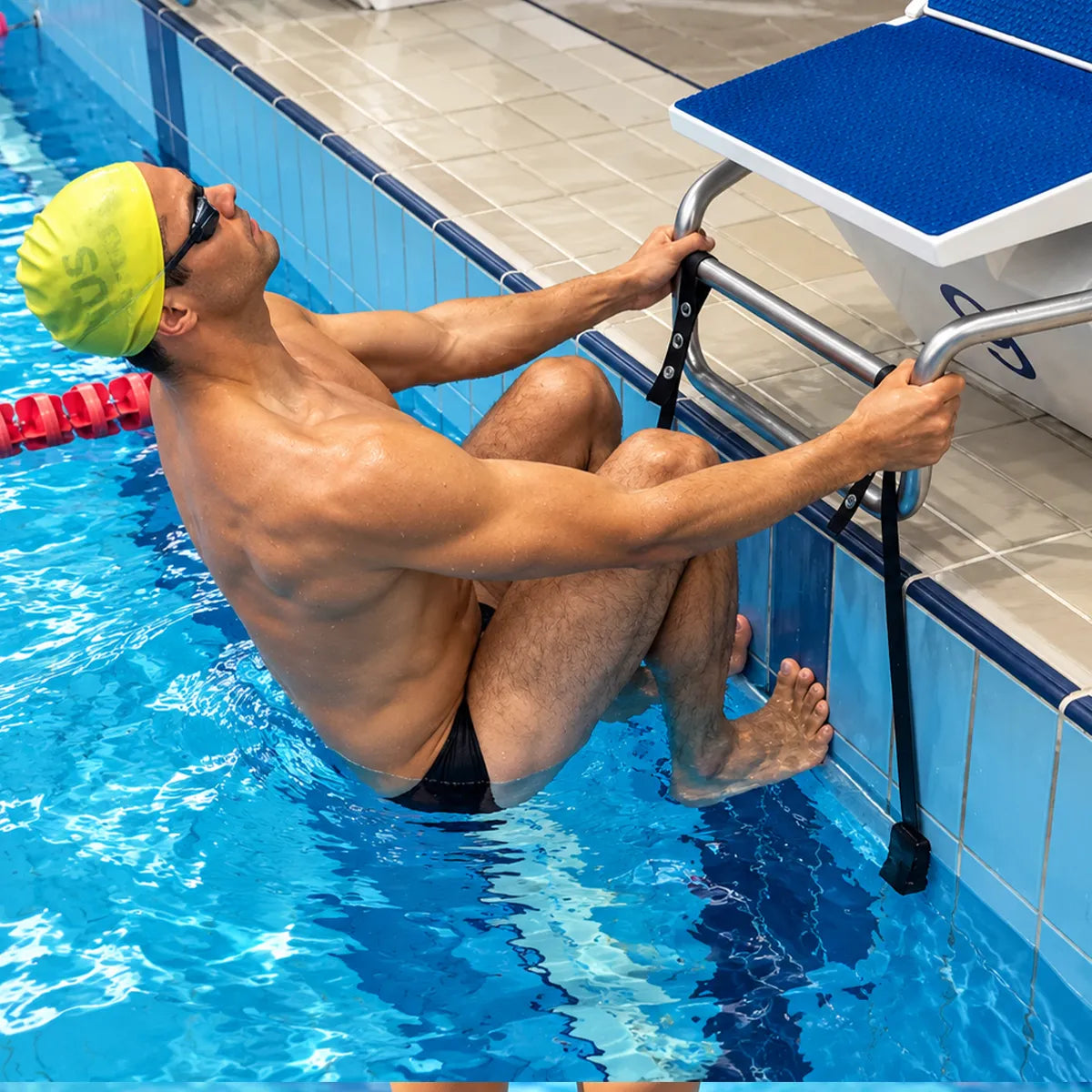 Backstroke Start Wedge — Adjustable, FINA-Compliant | Fits All Standard Starting Blocks | Aquavore