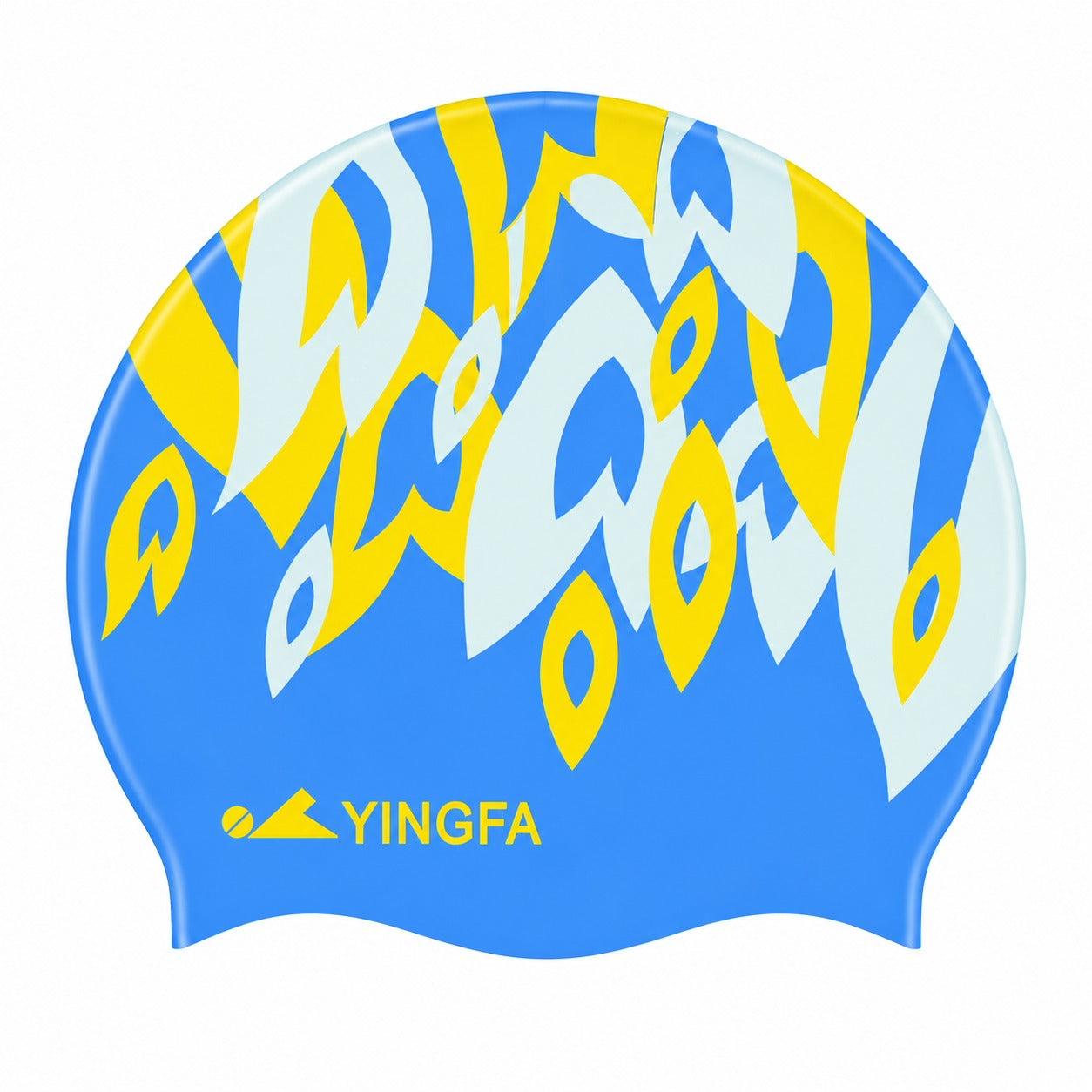 Printed Silicone Swim Cap – Abstract Print Graphic