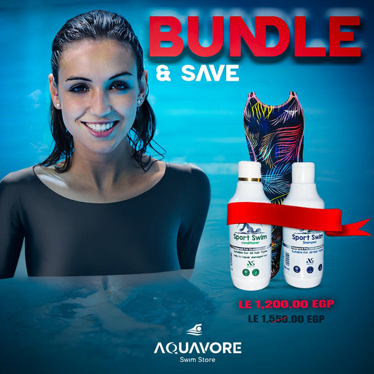 Swim & Shine Bundle: Girls' Swimsuit + Hair Care Aquavore