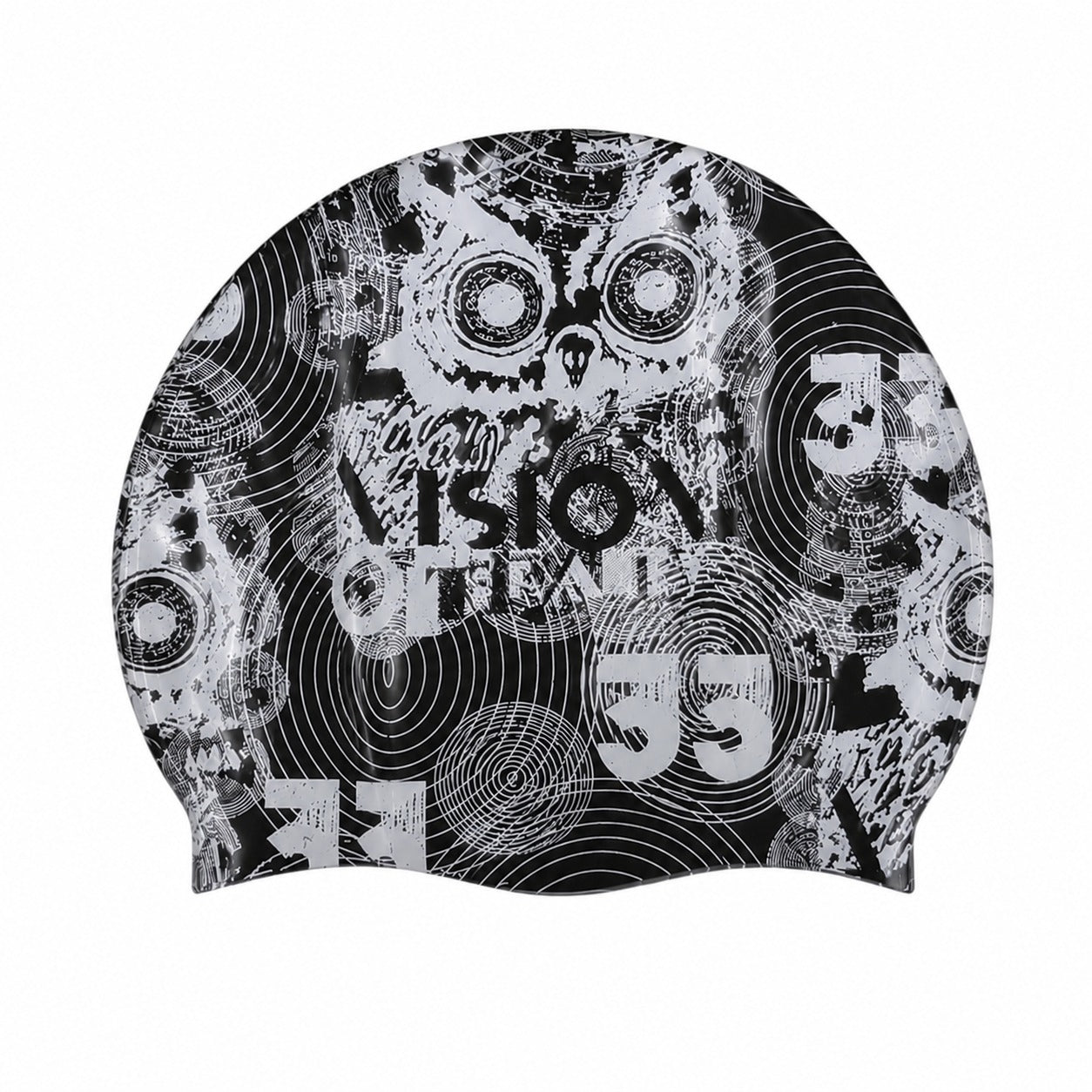 Printed Silicone Swim Cap – Owl Graphic