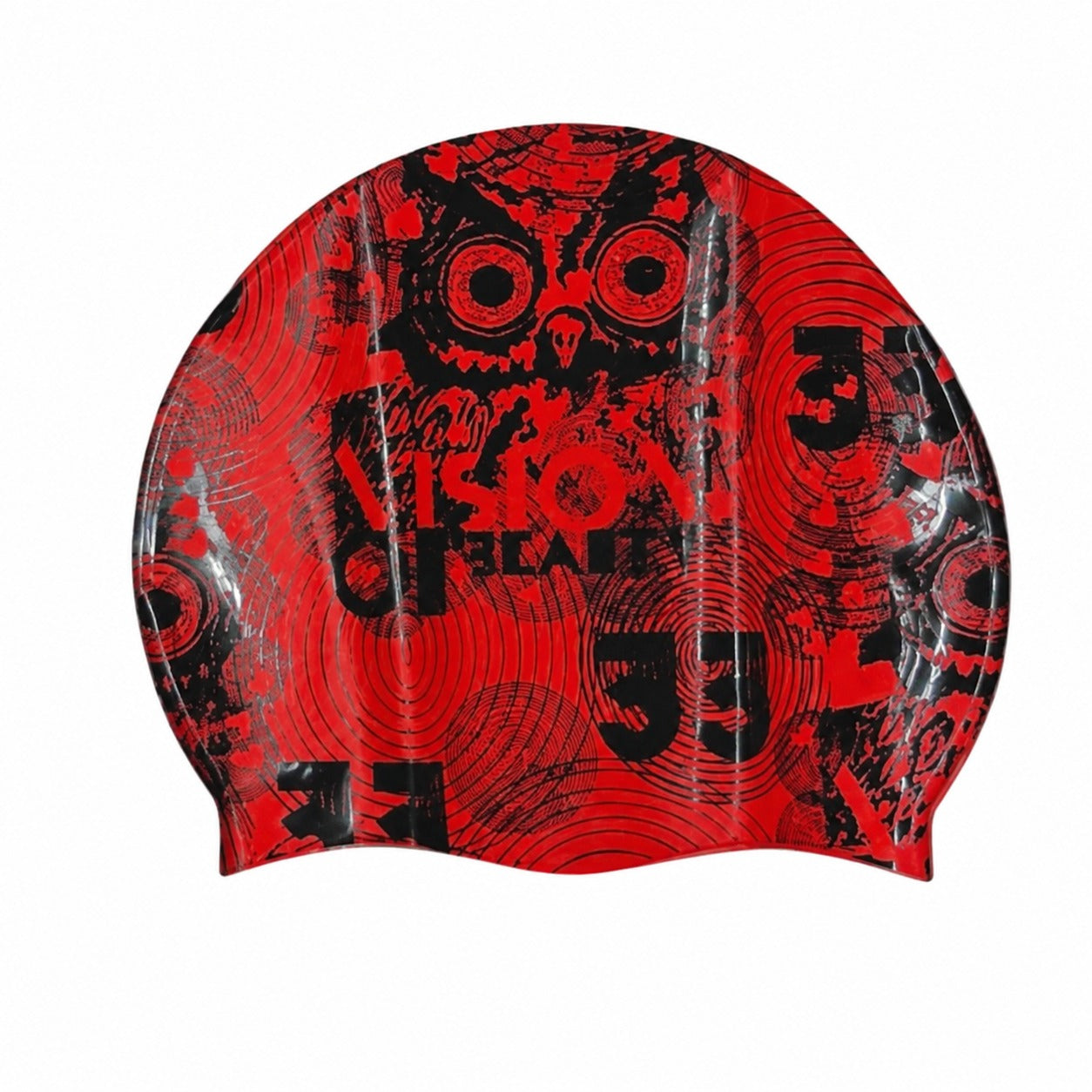 Printed Silicone Swim Cap – Owl Graphic
