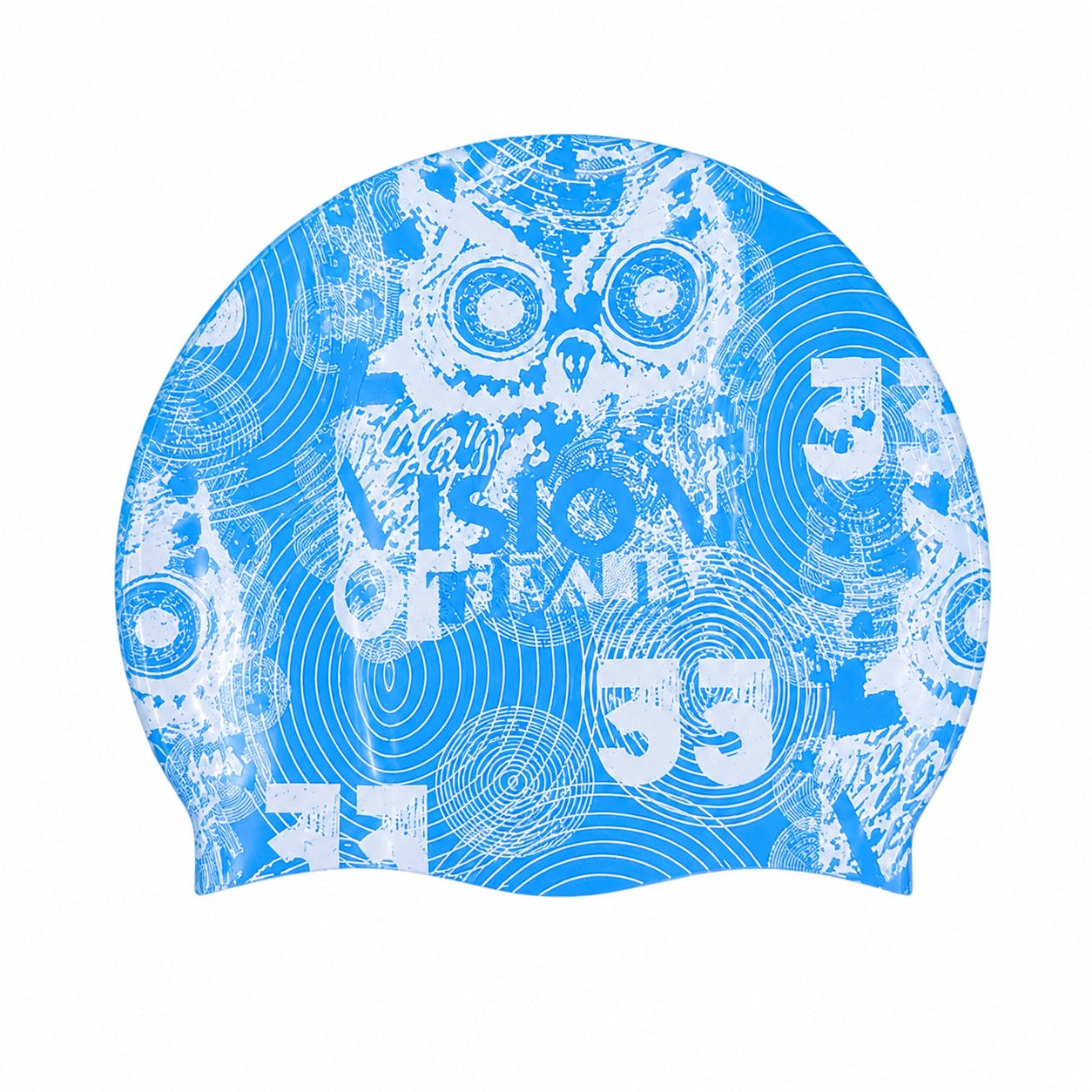 Printed Silicone Swim Cap – Owl Graphic