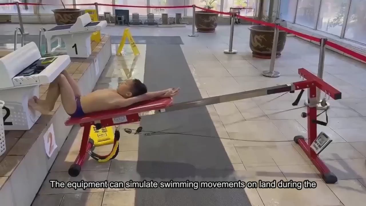 wim Bench Trainer with Resistance Bands & Digital Counter — Dry-Land Strength Training for Swimmers | Aquavore