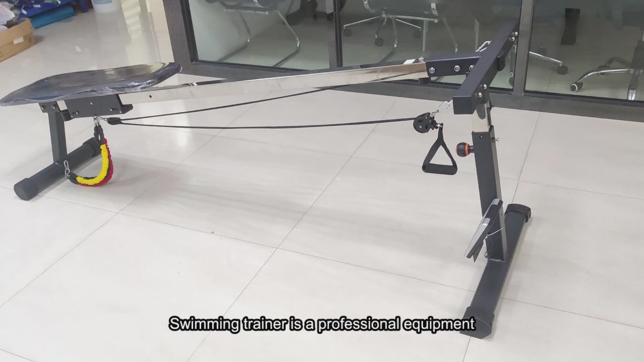 wim Bench Trainer with Resistance Bands & Digital Counter — Dry-Land Strength Training for Swimmers | Aquavore