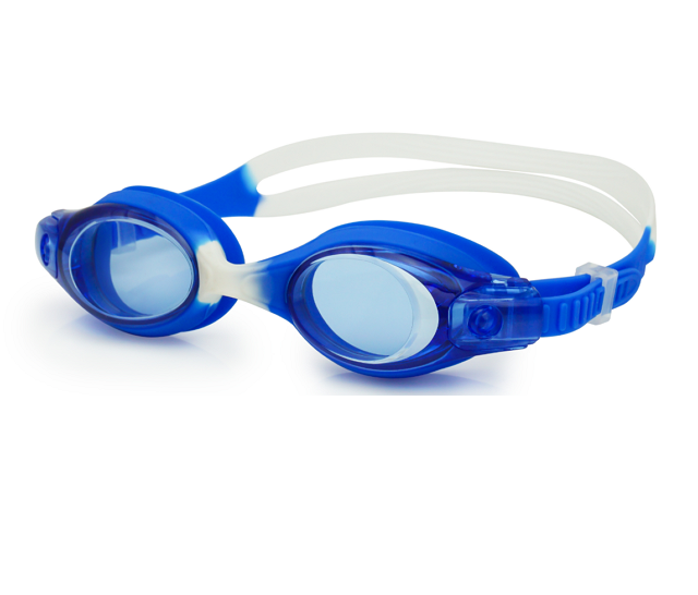 Kids Swim Goggles – Blue/White (Age 6–12)