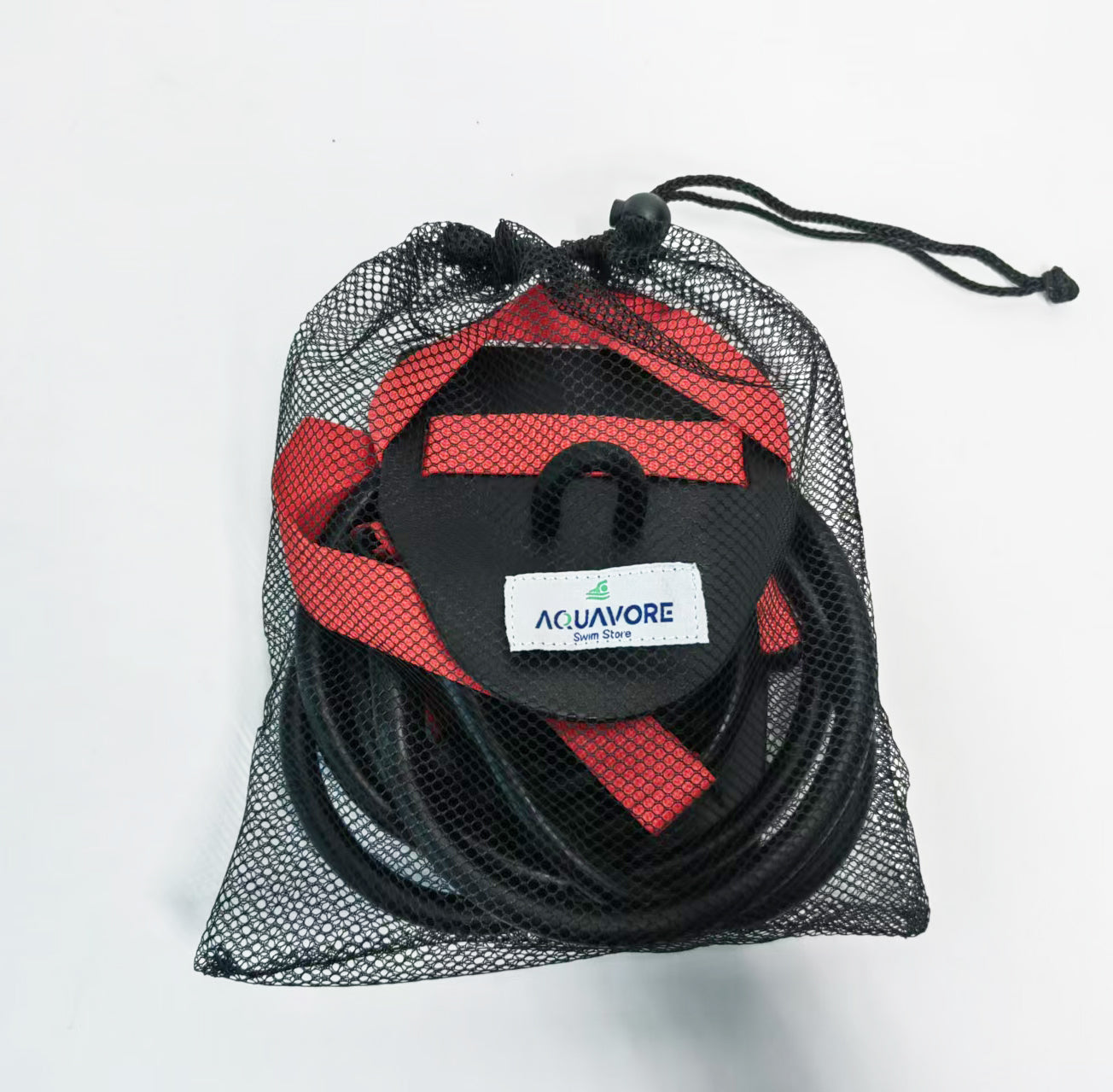 Swimming fitness cord with paddles